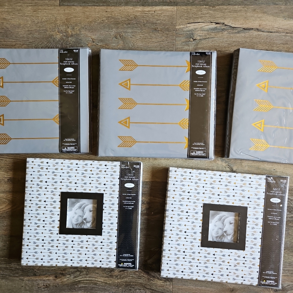 The Paper Studio Scrapbook Lot of 5 12x12 Books NWT